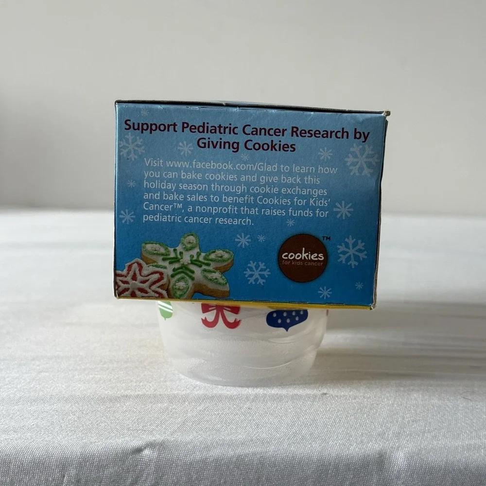 Glad Holiday Edition Mini-Round Food Storage Containers w/ Lids 4oz 8pk NEW